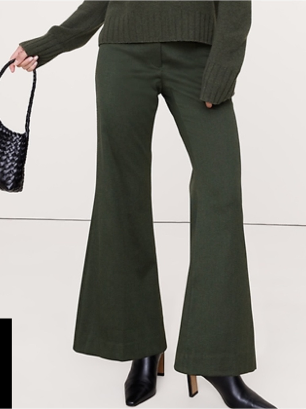 BNWT Banana Republic GREEN Wide-Leg Dress Pants for Women